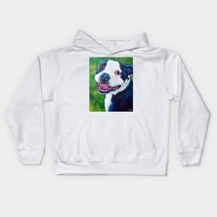 Smiling BOSTON TERRIER Kids Hoodie